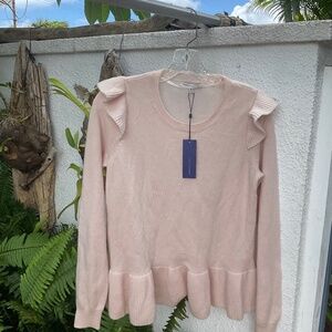 Rebecca Minkoff NWT Lovely Soft Pink Sweater Blouse - Size M